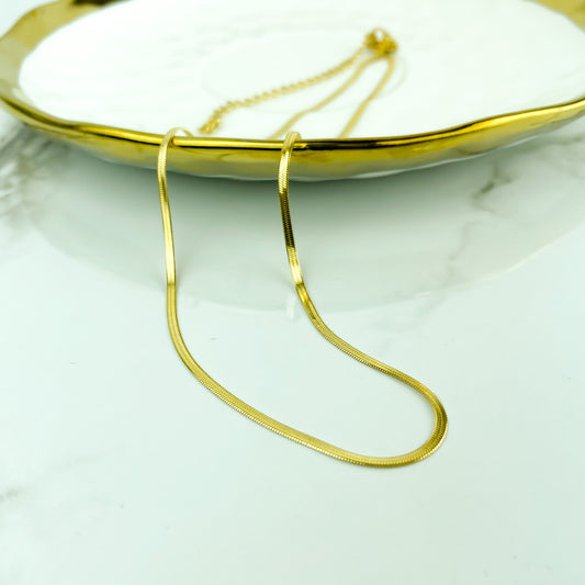 Gold Thin Snake Chain Necklace