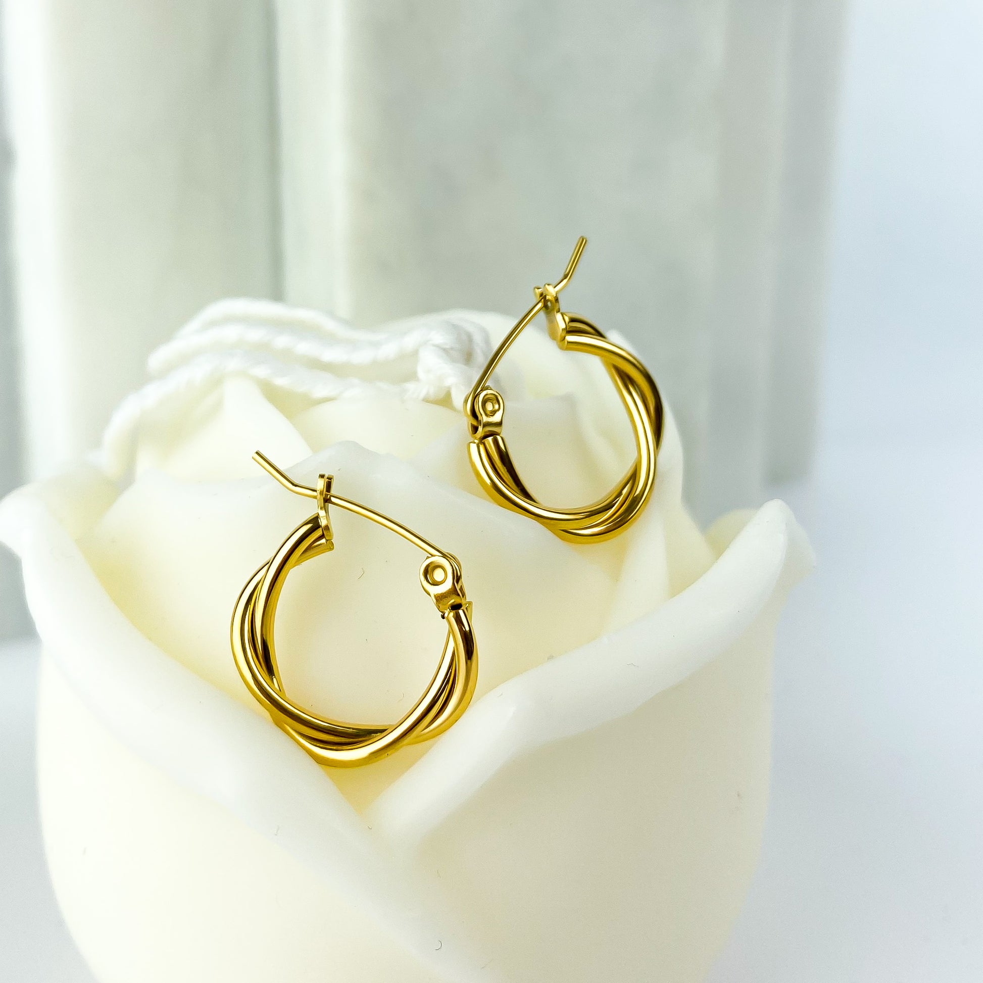 Gold 16mm Earrings