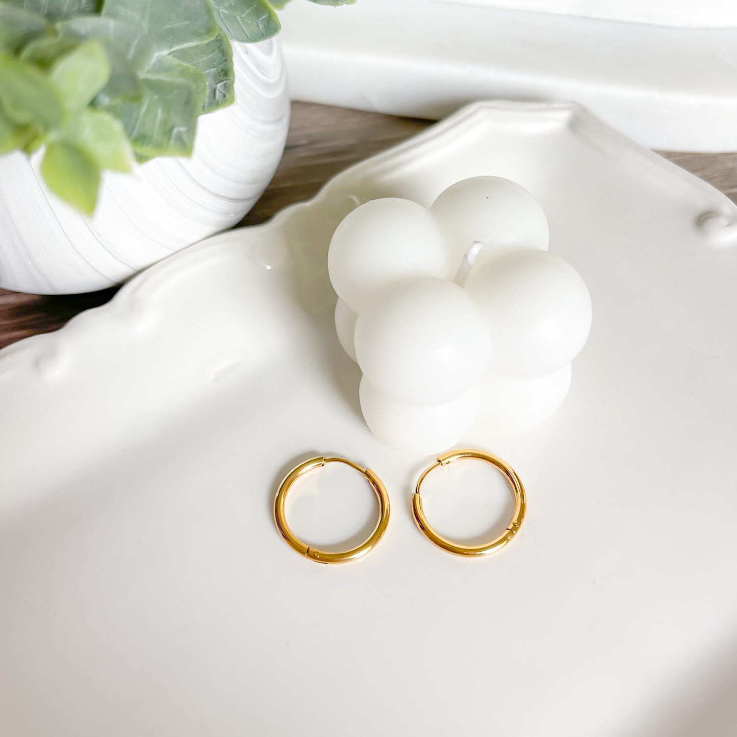 Gold 16mm Hoops Earrings