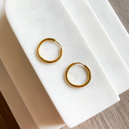 Gold 16mm Hoops Earrings