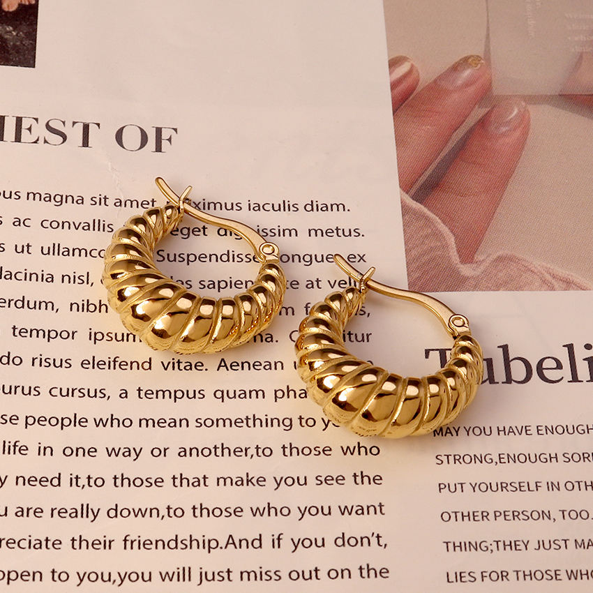 Gold Croissant Earrings