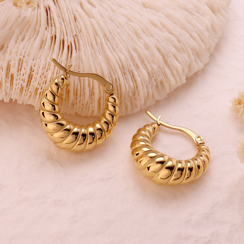 Gold Croissant Earrings