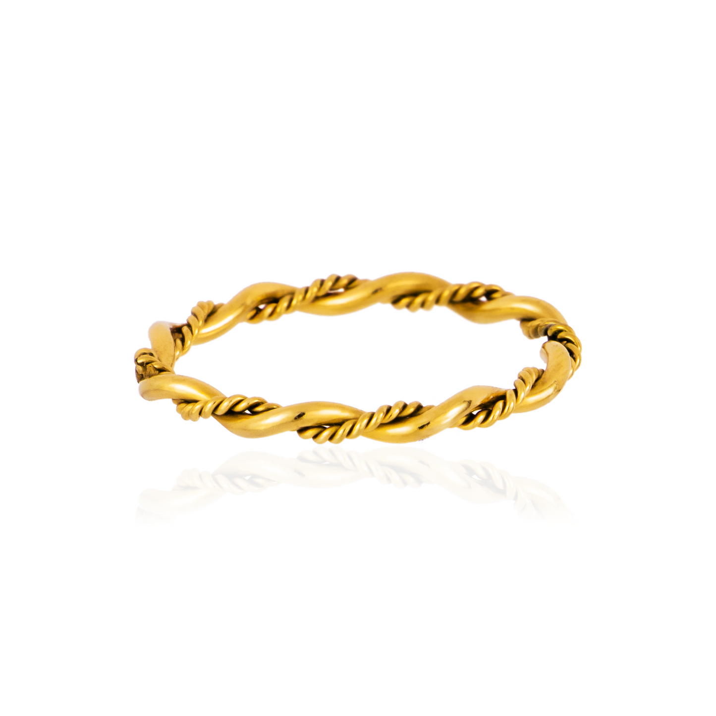 Gold Twist Rope Ring