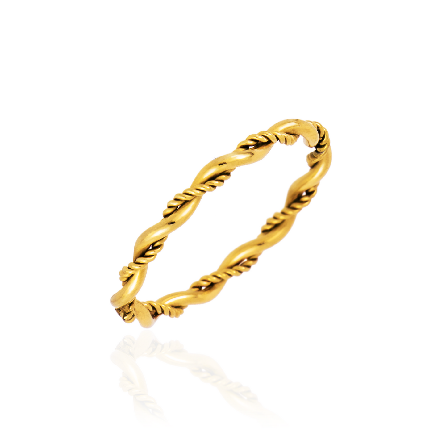 Gold Twist Rope Ring