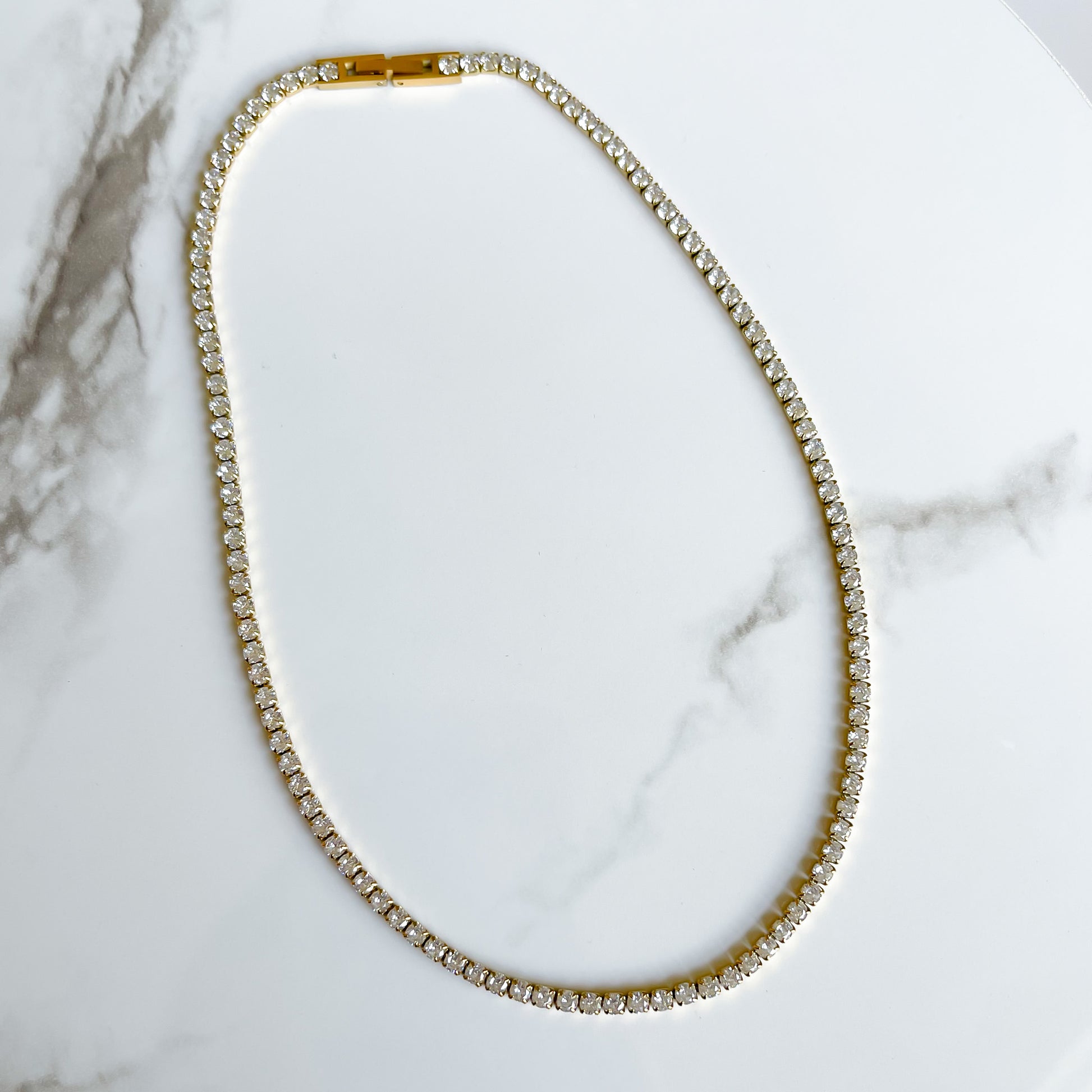 Gold Tennis Necklace