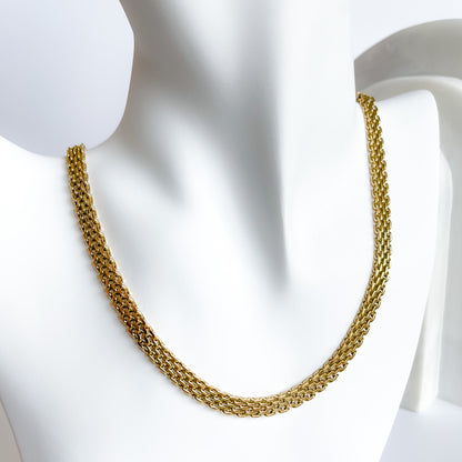 Gold Mesh Chain Necklace