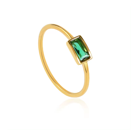 Gold Green Ring