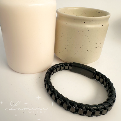 Kai Leather Bracelet (Black)