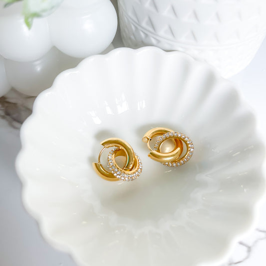 Gold Double Hoop Earrings