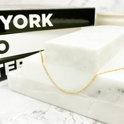 Gold Rolo Chain Necklace