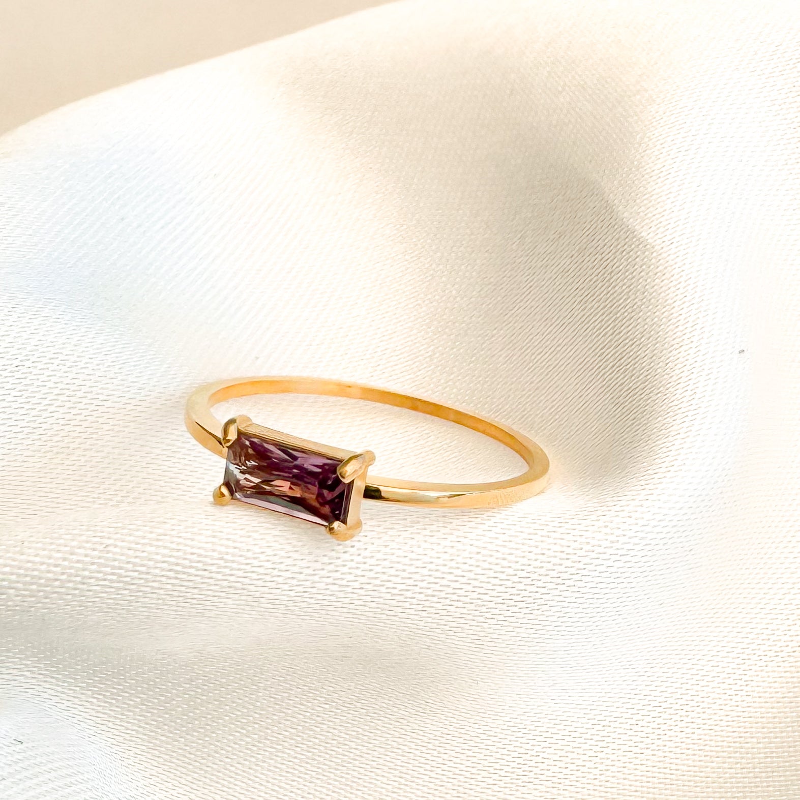 purple cz ring