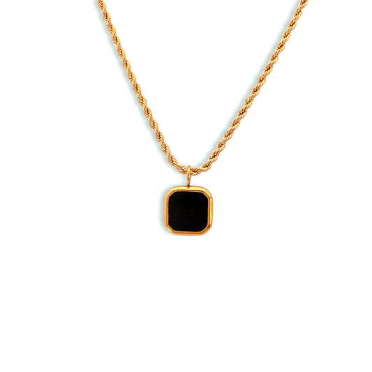 ava black onyx pendant necklace