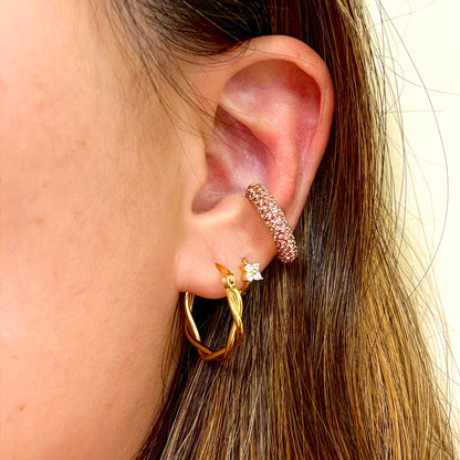 Gold 20mm earrings