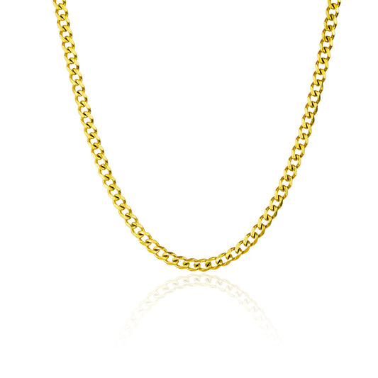 Gold 5mm Curb Chain Necklace