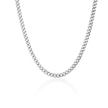 Silver 5mm Curb Chain Necklace