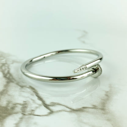 silver nail bangle bracelet