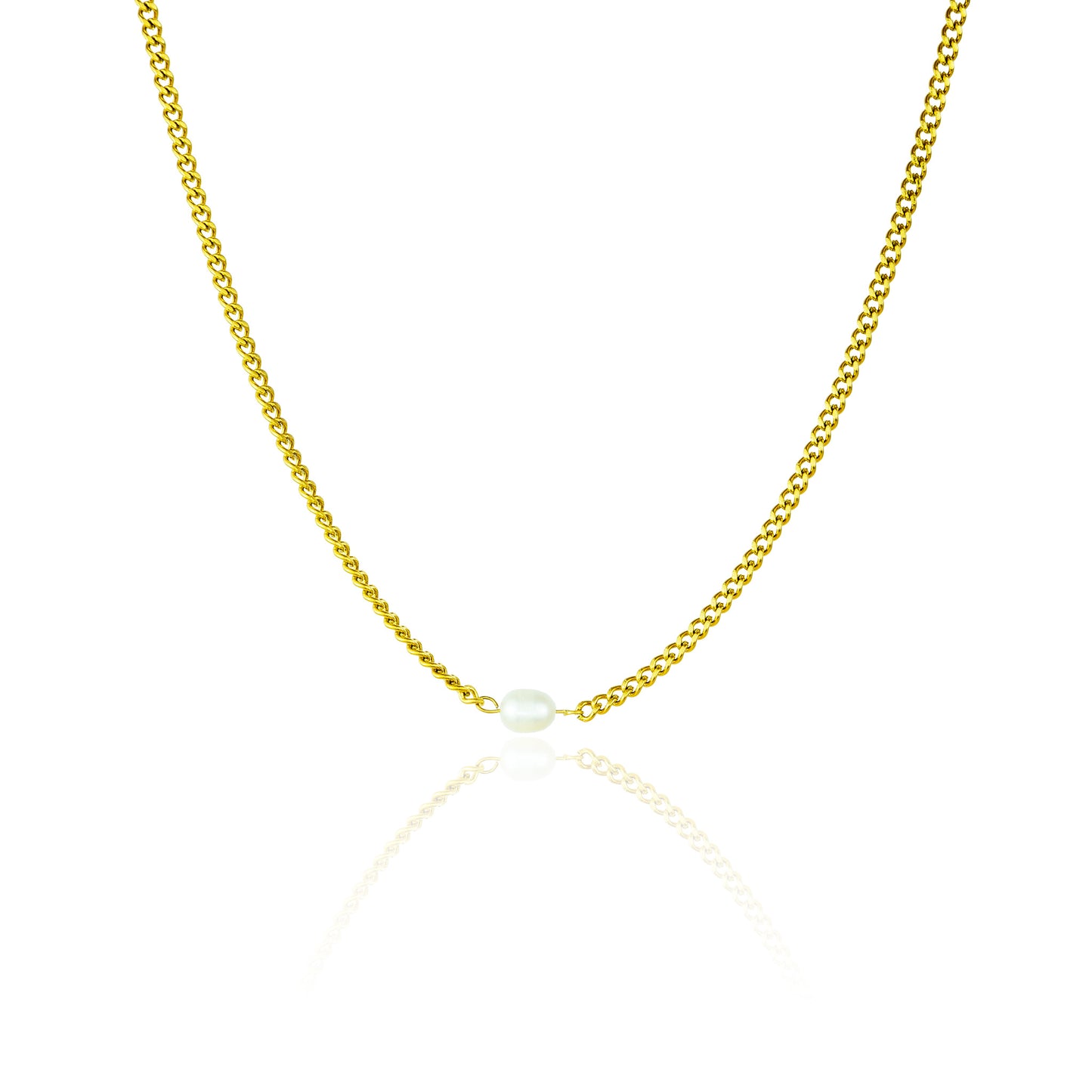 gold chain pearl necklace