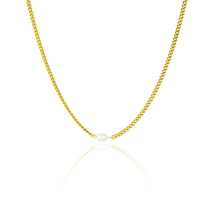 gold chain pearl necklace