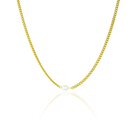 gold chain pearl necklace