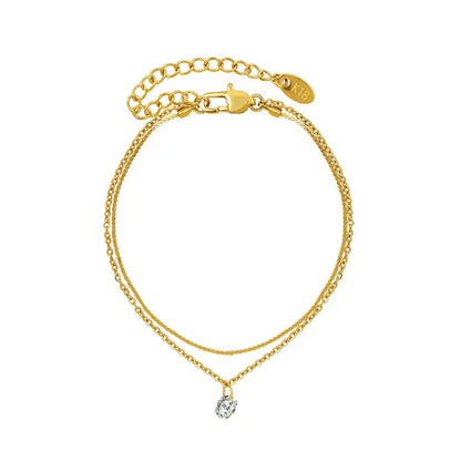 diamond gold chain anklet