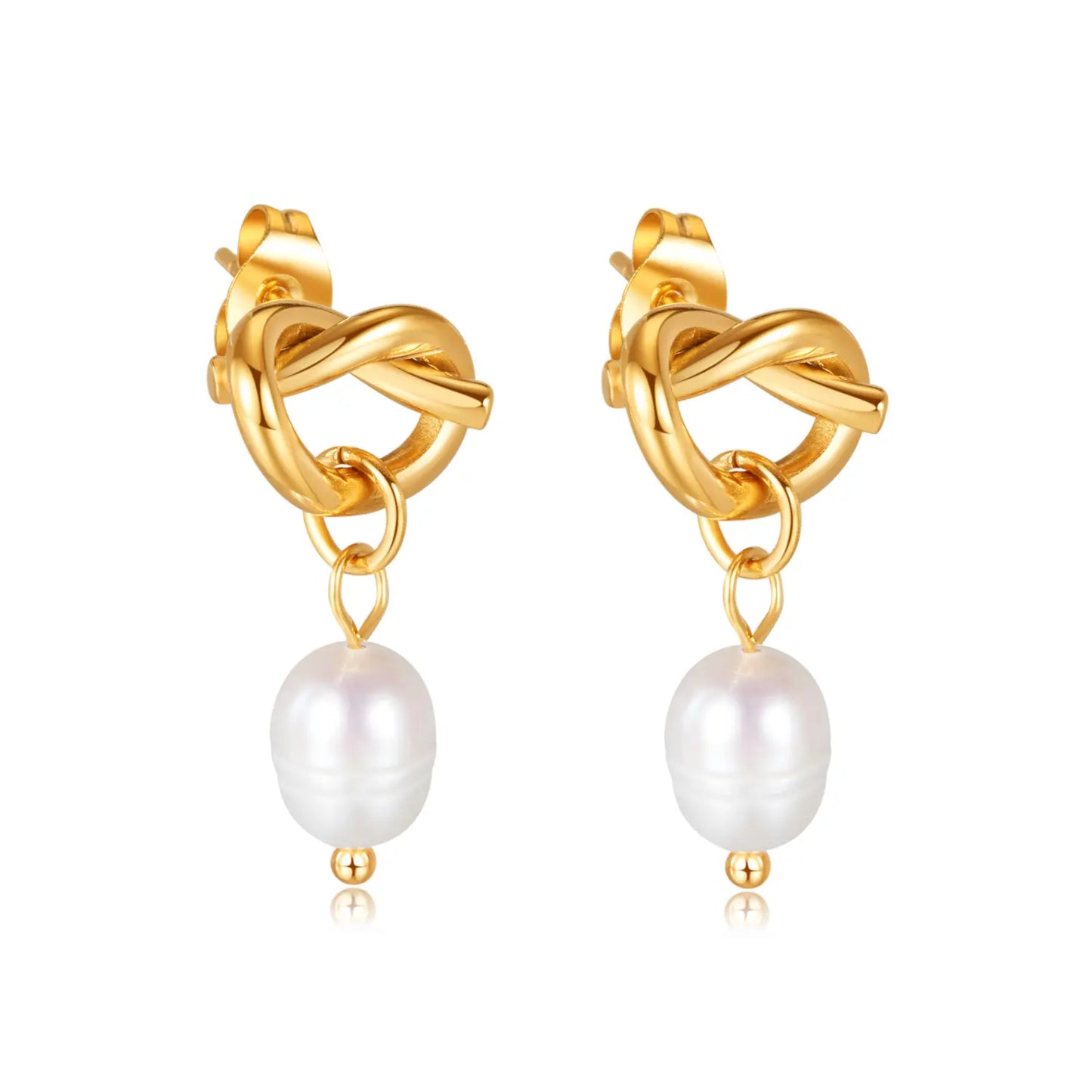 pearl stud earrings