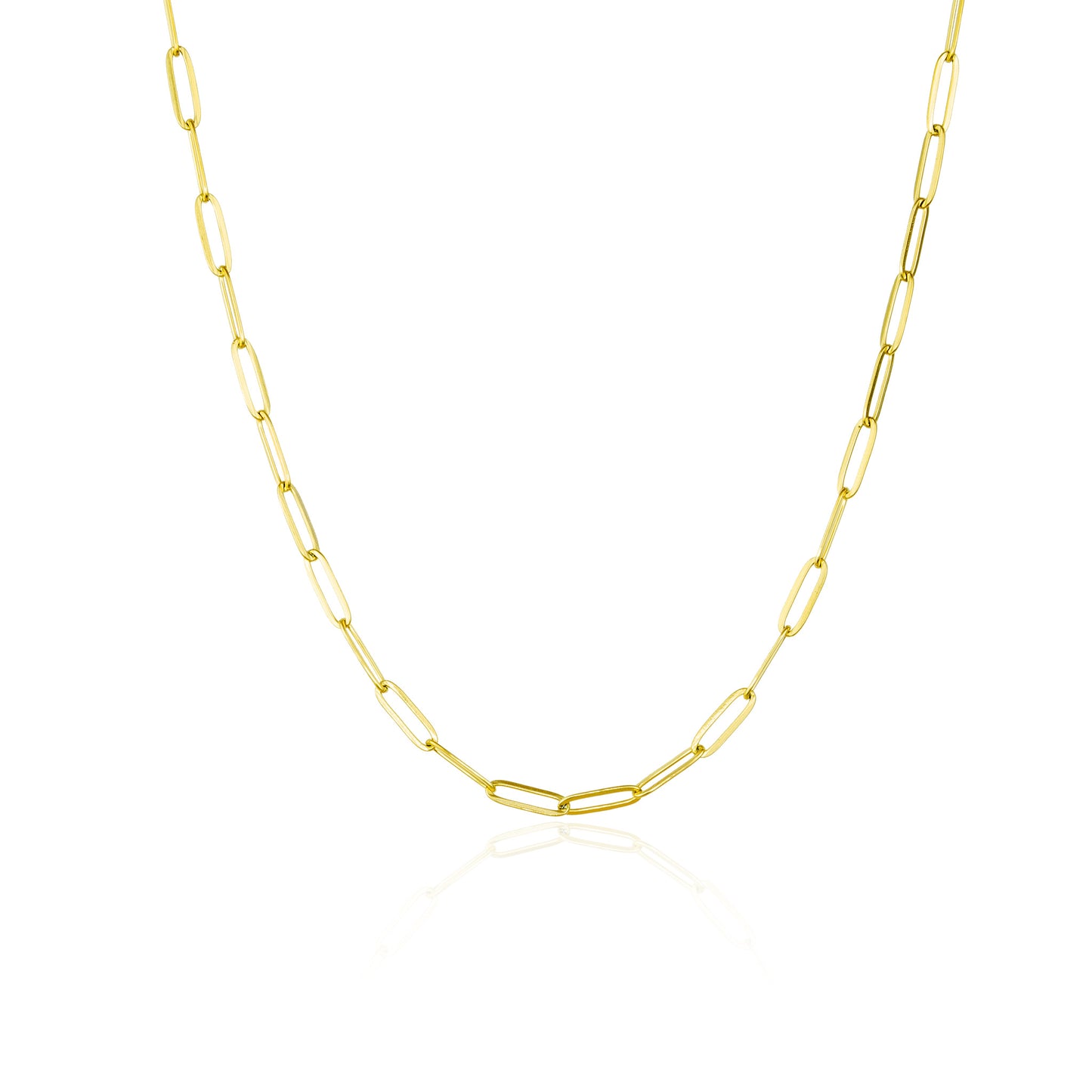 Gold Paperclip Chain Necklace