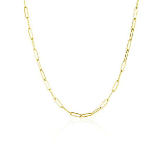 Gold Paperclip Chain Necklace