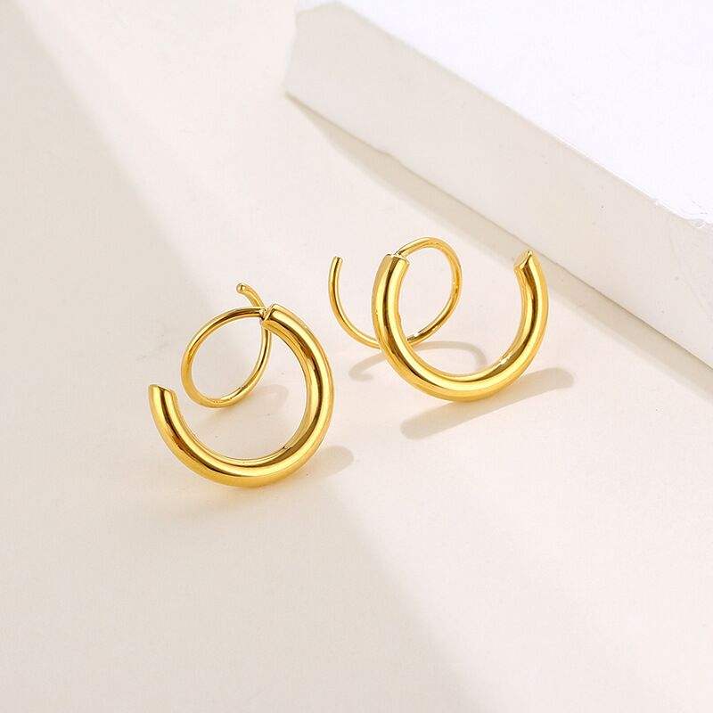 gold spiral earrings