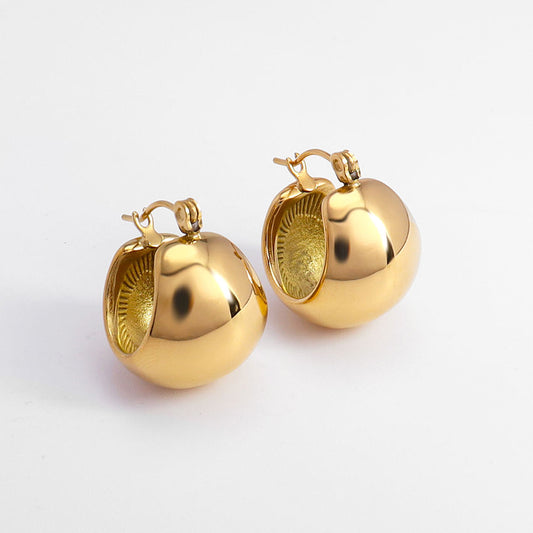 gold ball earrings