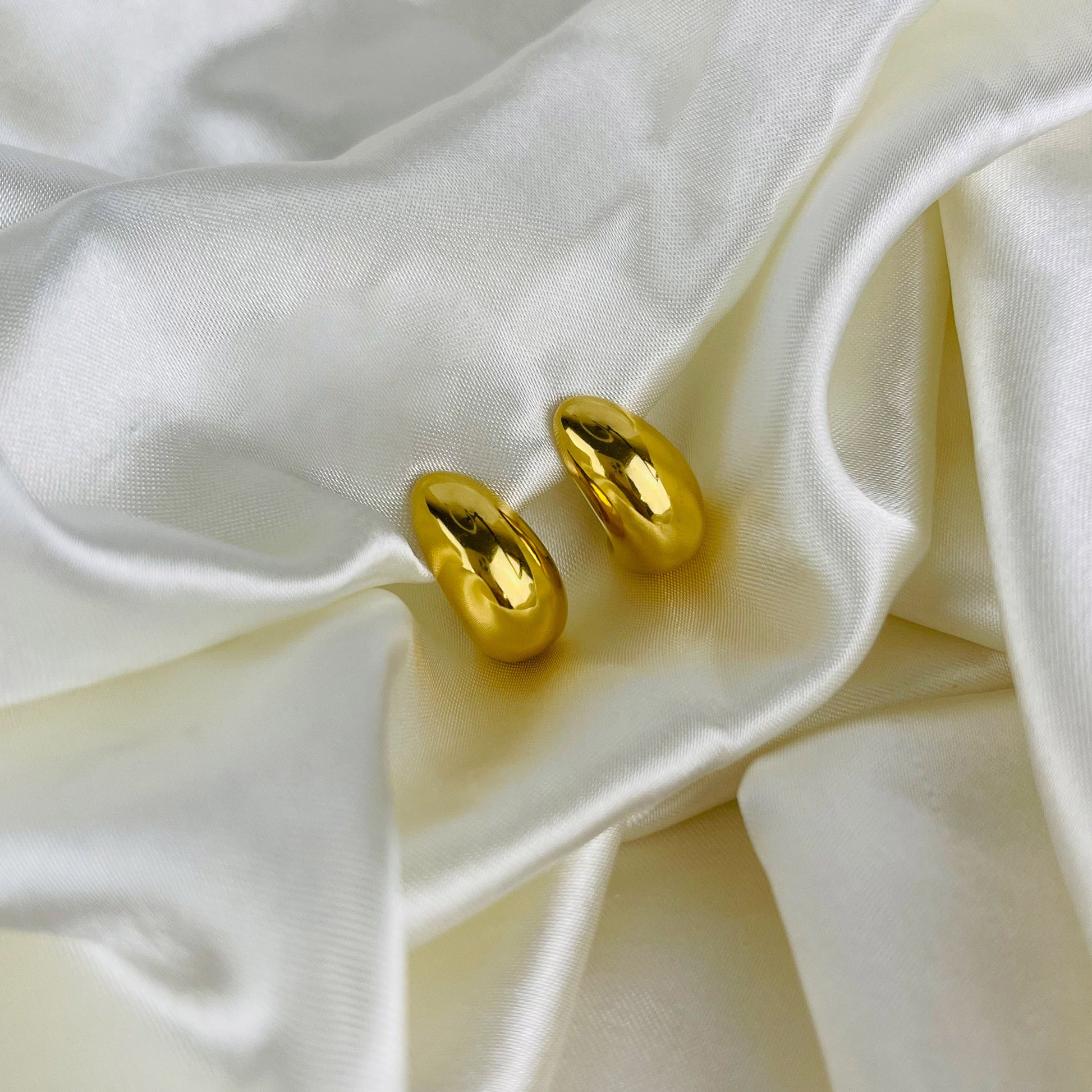 gold small ball earrings