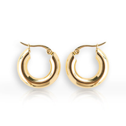 gold 20mm chunky hoop earrings