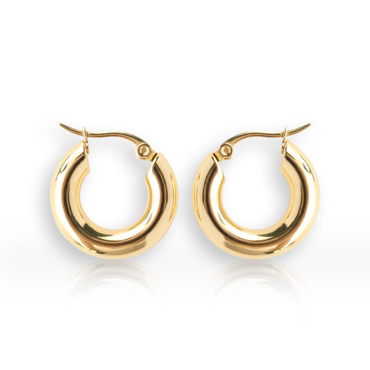 gold 20mm chunky hoop earrings