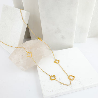 gold clover necklace