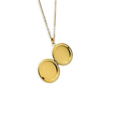 gold photo locket necklace