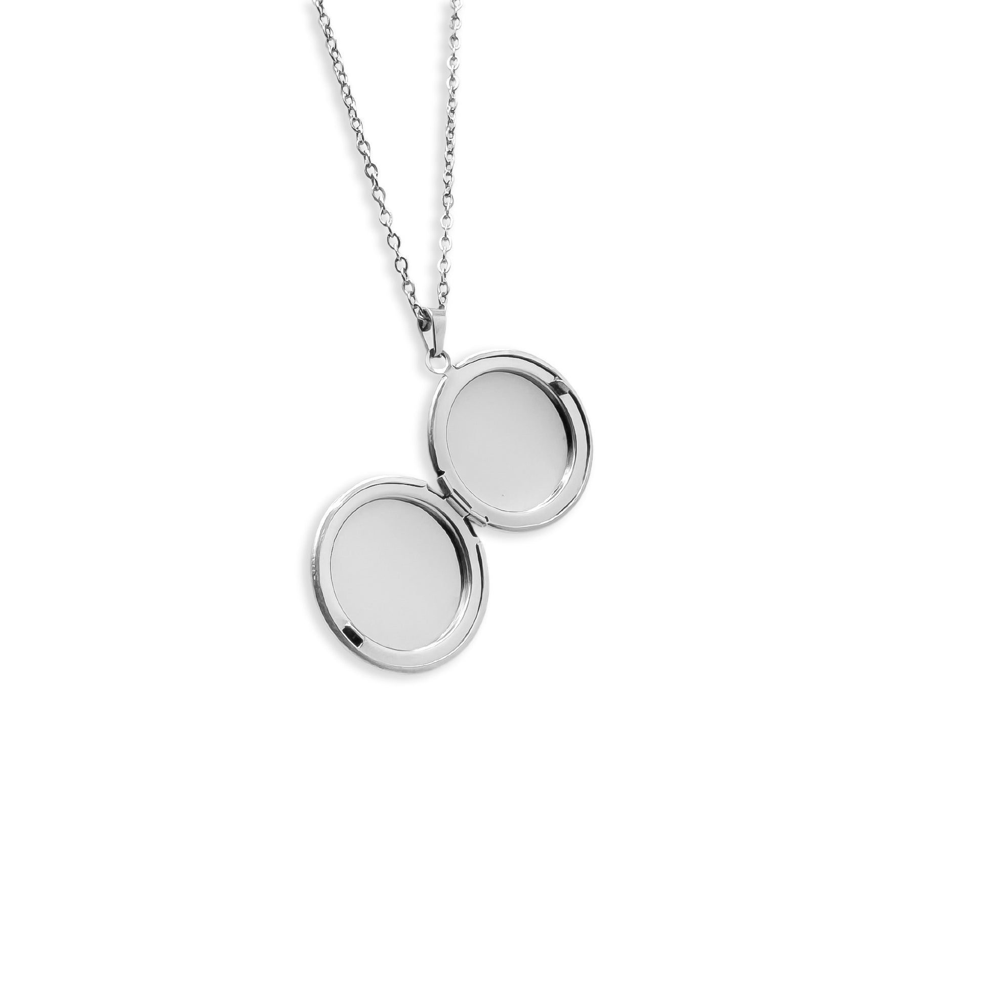 silver photo locket necklace