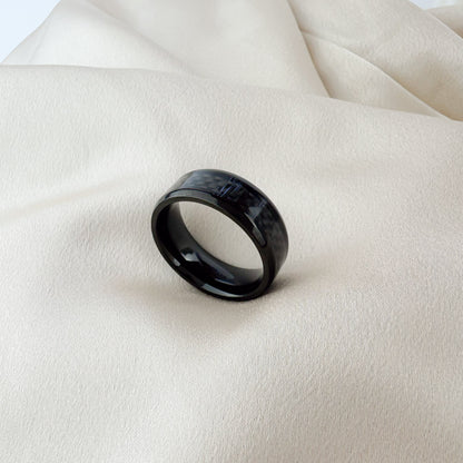 Logan Black Carbon Fiber Ring