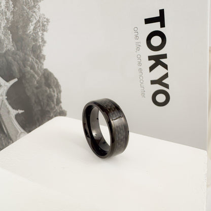 Logan Black Carbon Fiber Ring