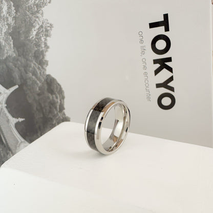 Logan Two-Tone Carbon Fiber Ring