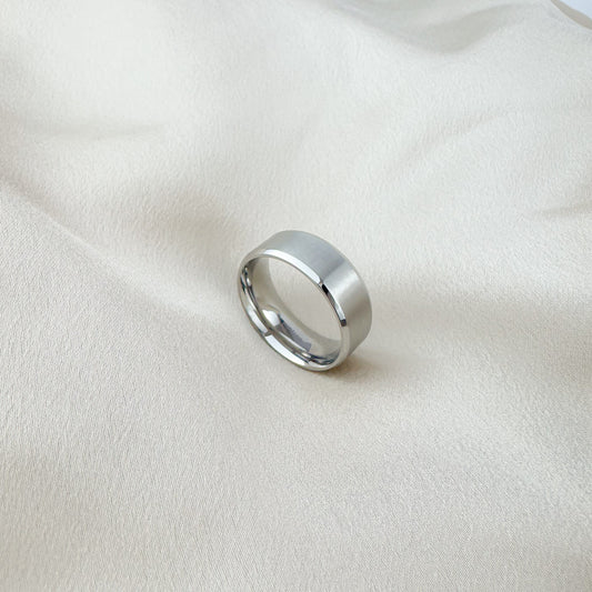 Noah stainless steel silver ring