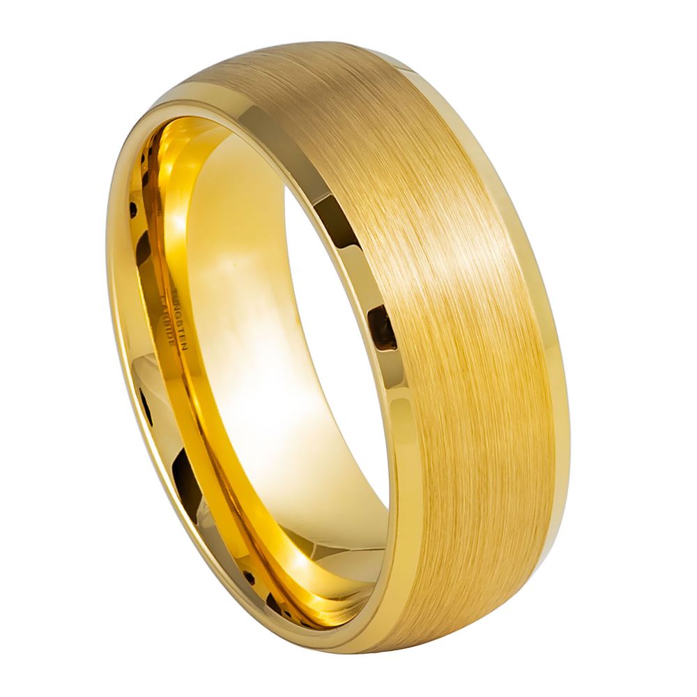 gold tungsten carbide ring