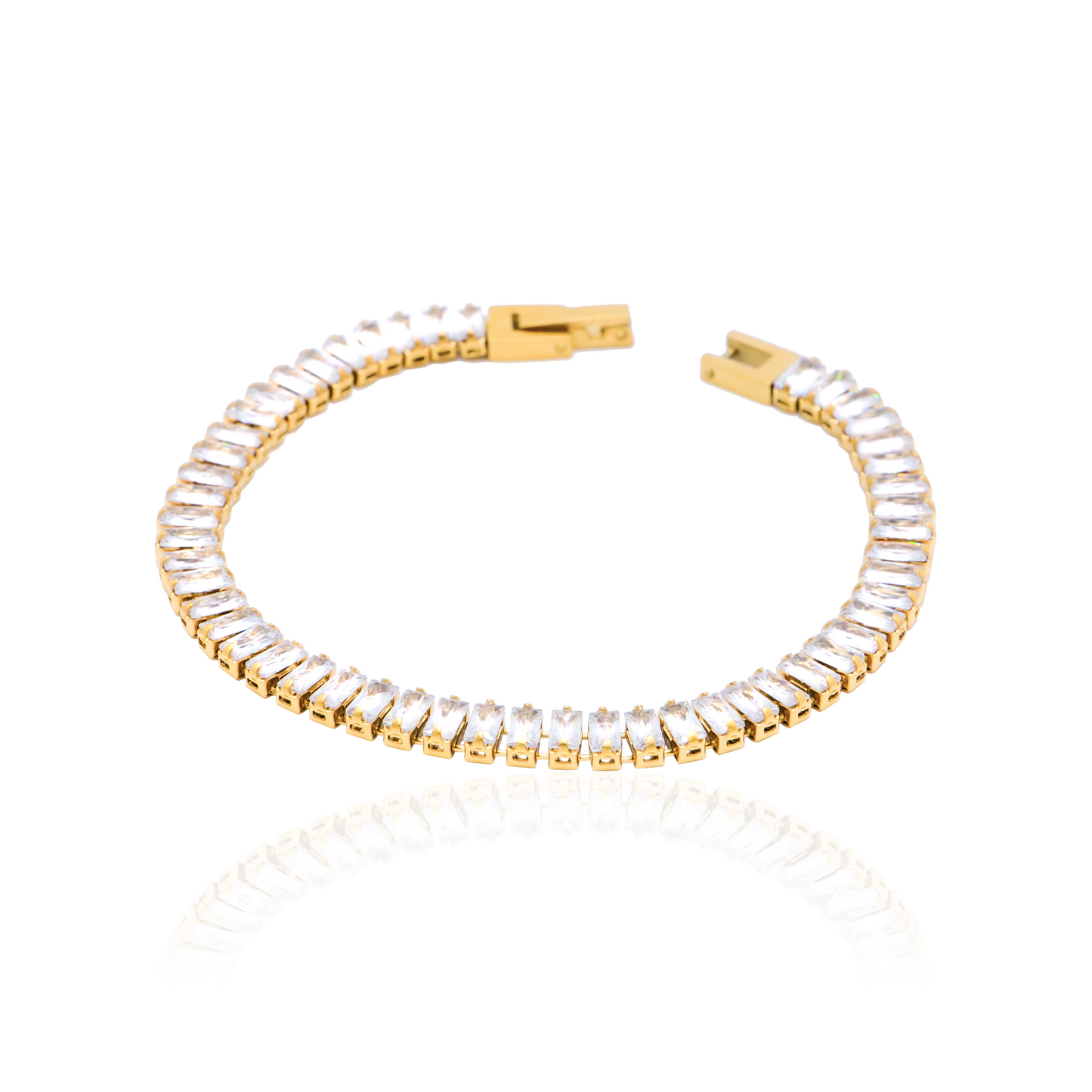 gold tennis bracelet