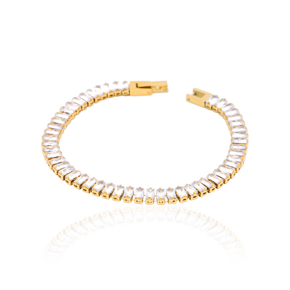 gold tennis bracelet