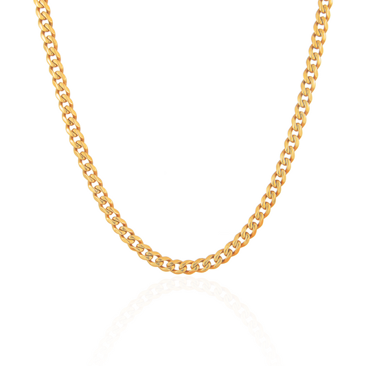 Gold 5mm Curb Chain Necklace