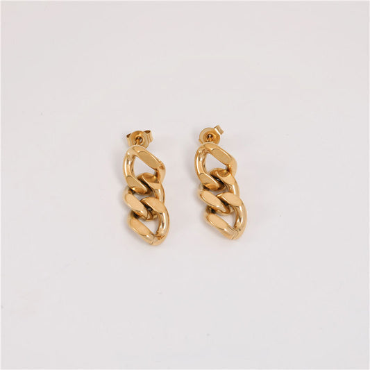 Gold Link Earrings