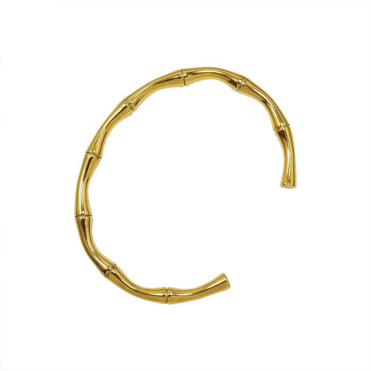 gold bamboo cuff bracelet