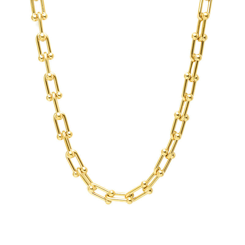 Gold U Link Necklace