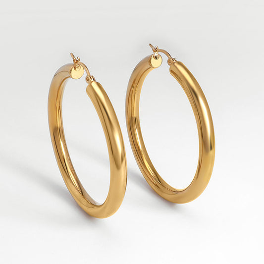 Gold 30mm Hoops Earrings