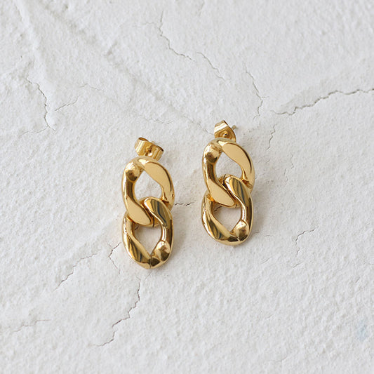 Gold Link Earrings