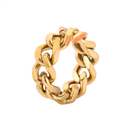 Gold Link Chain Ring