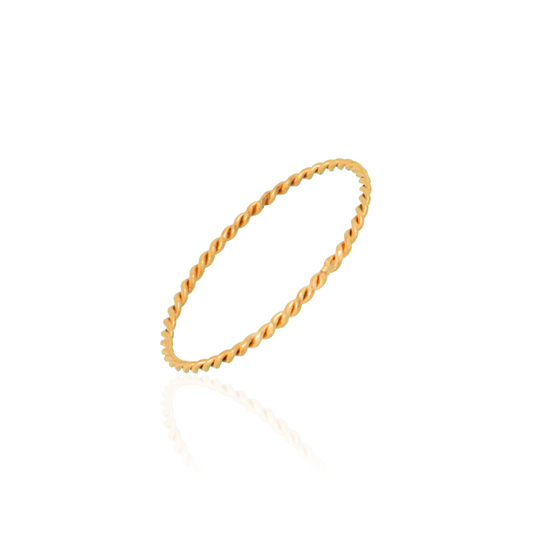 Gold Thin Twist Ring